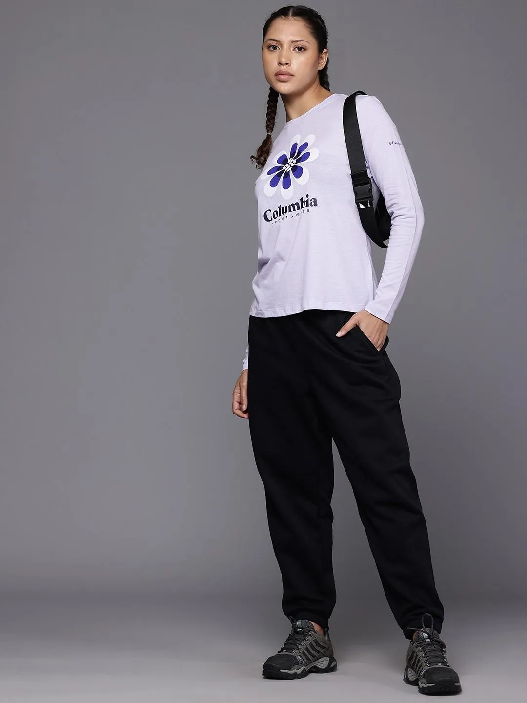 Columbia Women Purple Trek Relaxed Tshirt