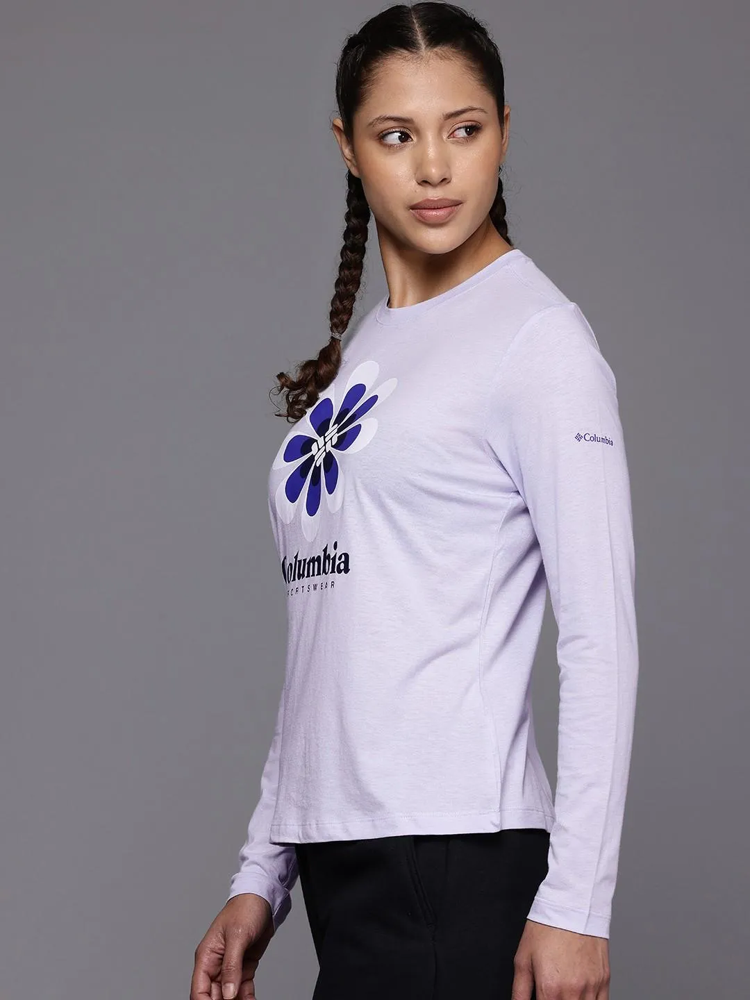 Columbia Women Purple Trek Relaxed Tshirt