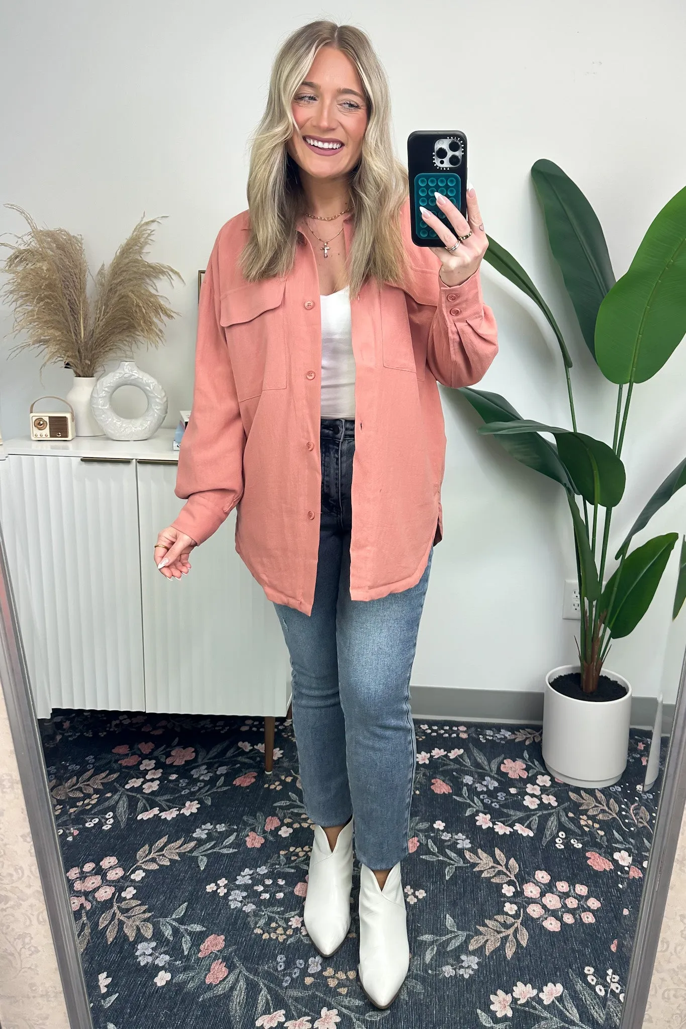 Confident Persona Oversized Button Down Shacket - FINAL SALE