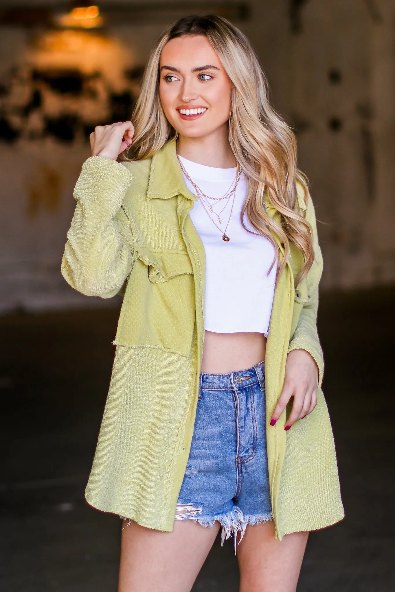 Cordero Distressed Washed Denim Shorts - Light Denim - FINAL SALE