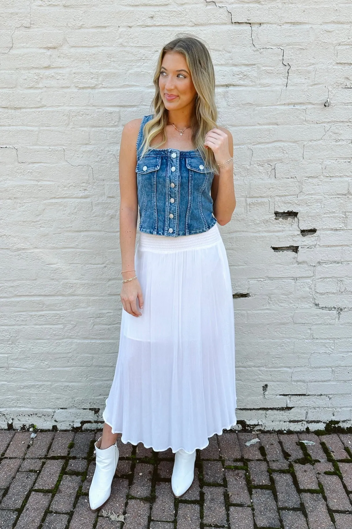 Coveted Appeal Button Down Denim Vest