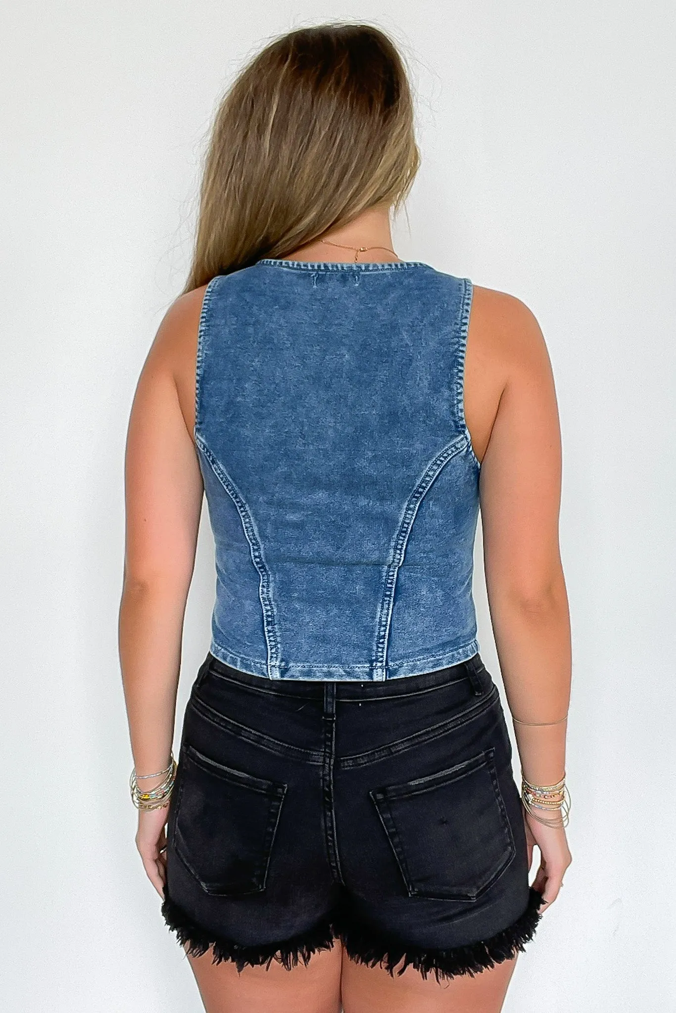 Coveted Appeal Button Down Denim Vest