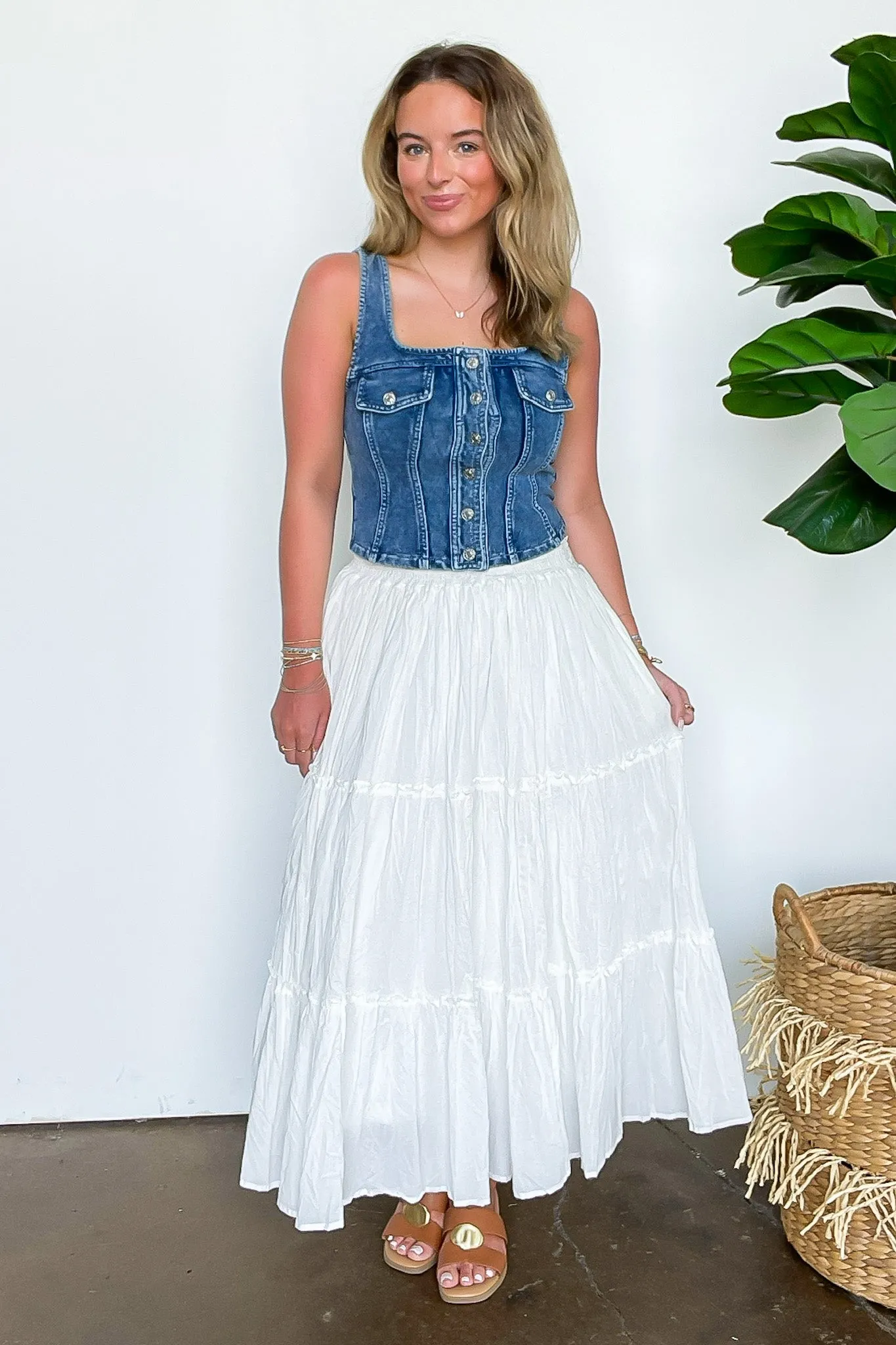 Coveted Appeal Button Down Denim Vest
