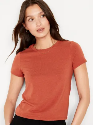 Cropped Slim-Fit T-Shirt for Women