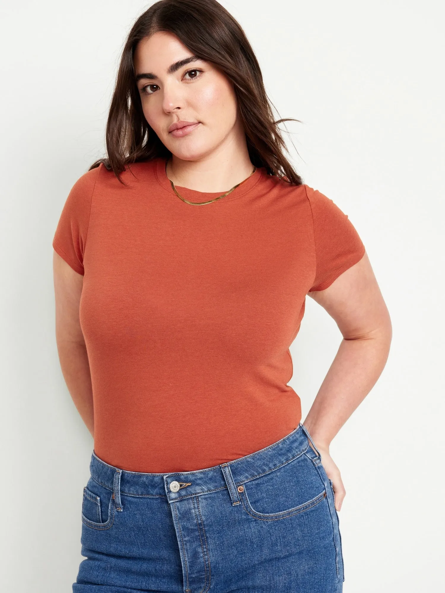 Cropped Slim-Fit T-Shirt for Women
