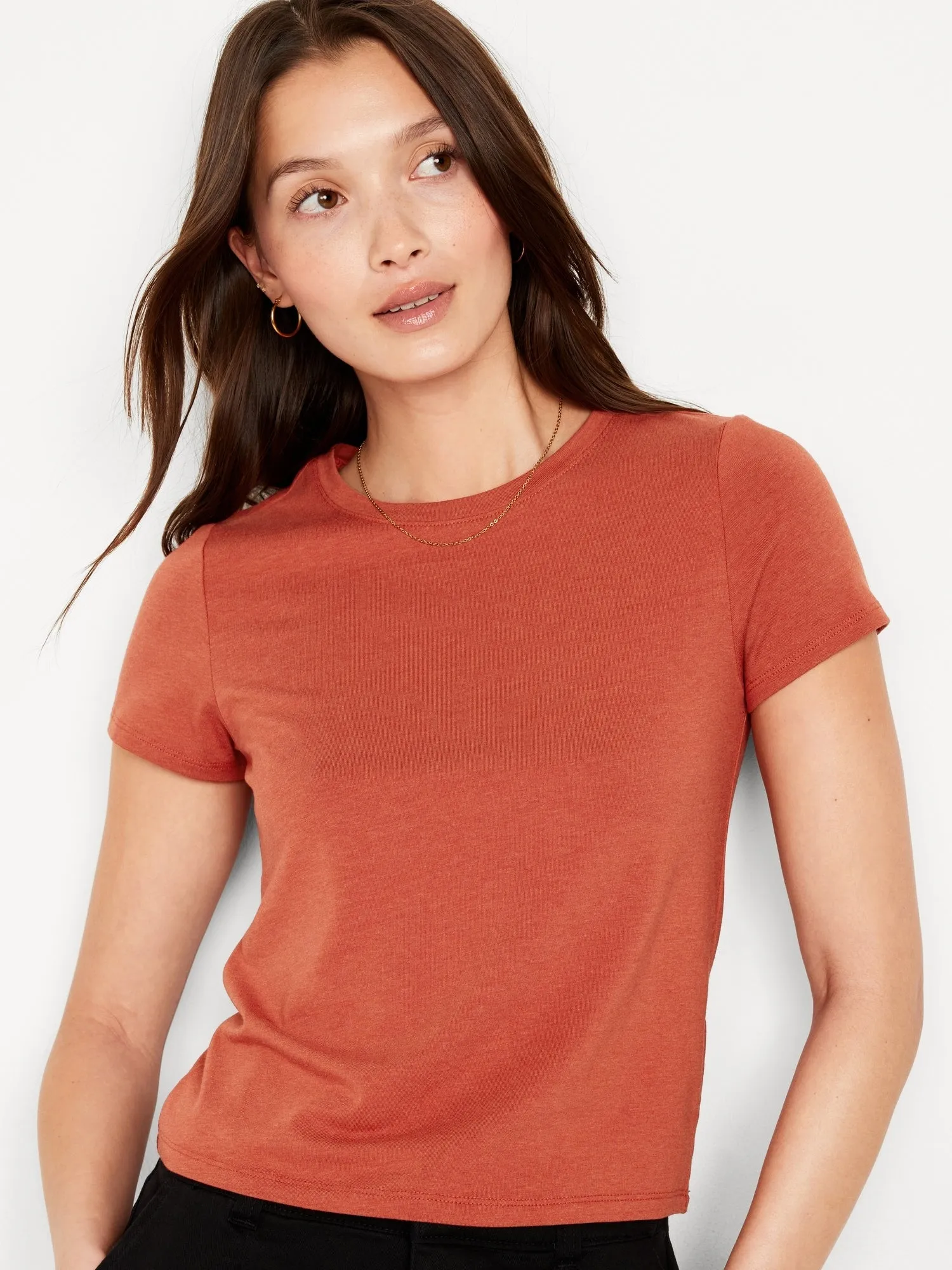 Cropped Slim-Fit T-Shirt for Women