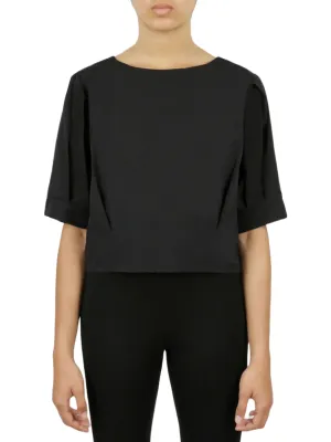 Cropped Tie Back Blouse