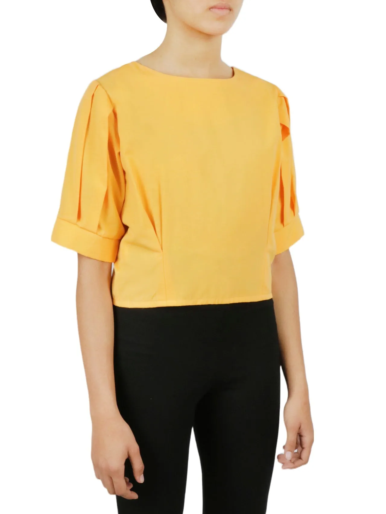 Cropped Tie Back Blouse