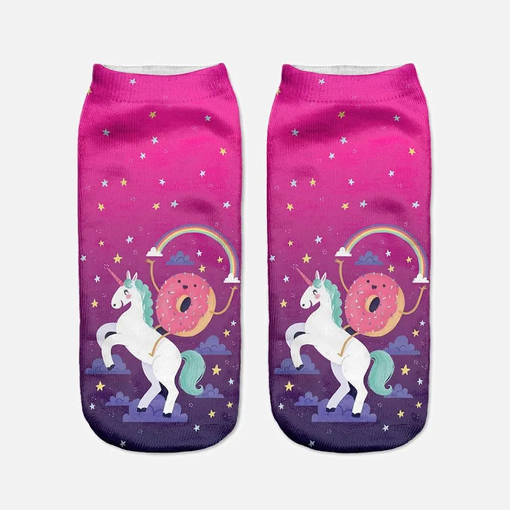 Donut Unicorn Socks
