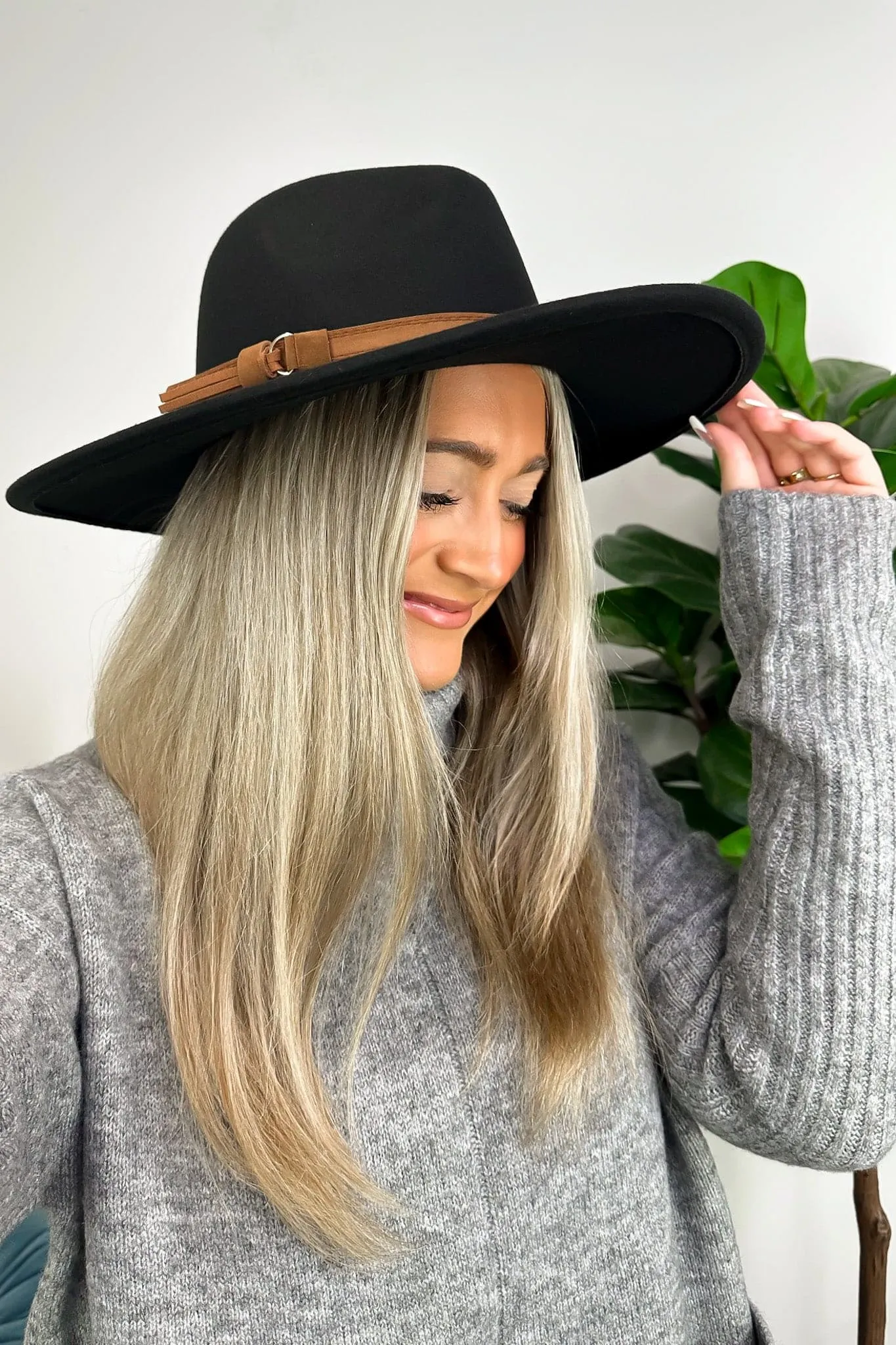 Elevated Choice Wide Brim Panama Fedora Hat - FINAL SALE