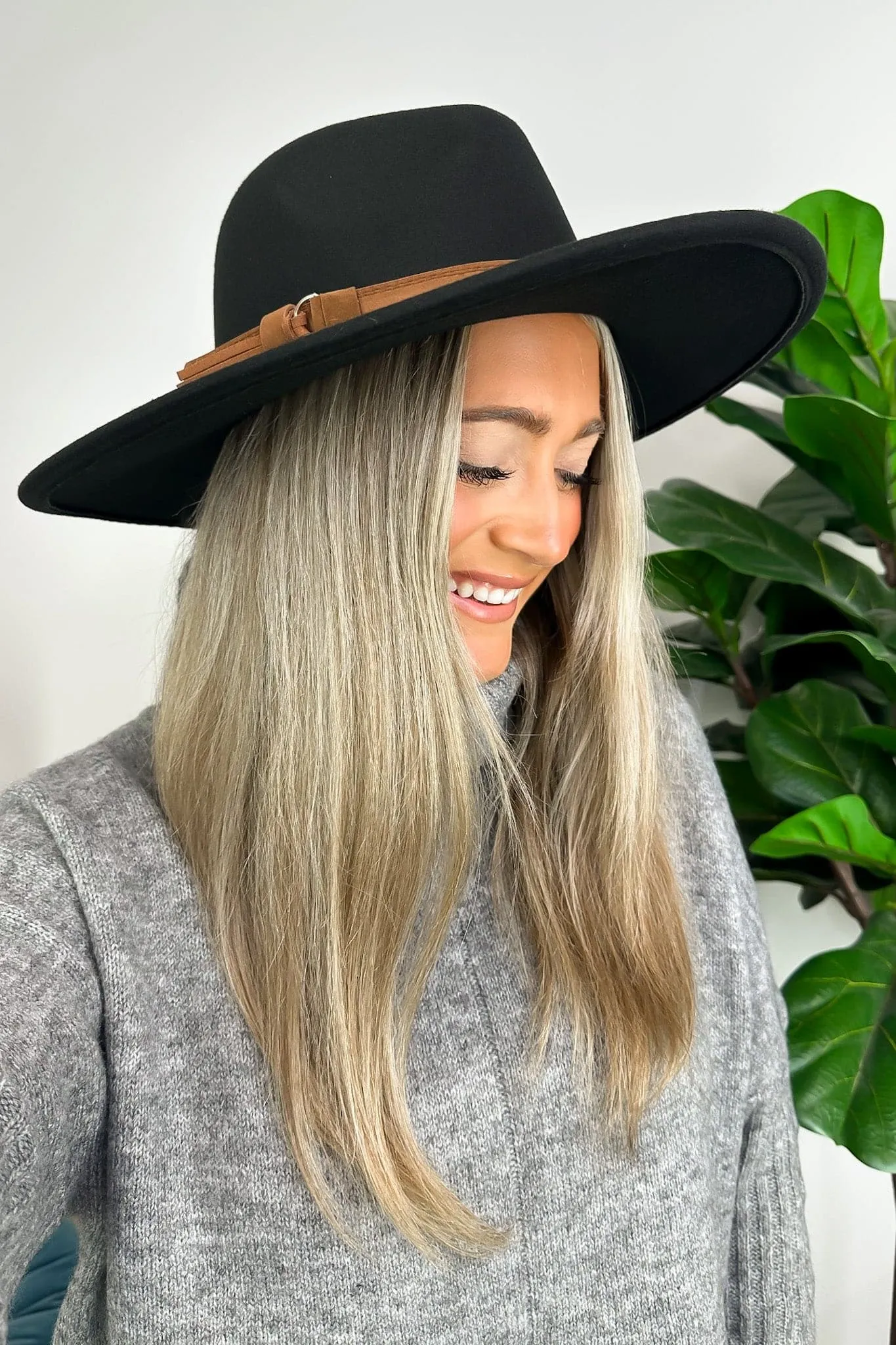 Elevated Choice Wide Brim Panama Fedora Hat - FINAL SALE