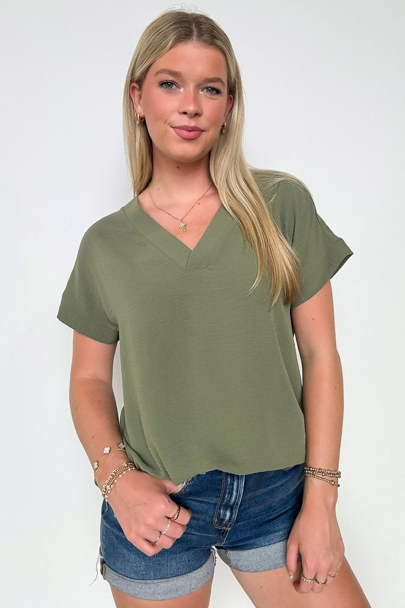 Emileigh V-Neck Relaxed Fit Top - BACK IN STOCK
