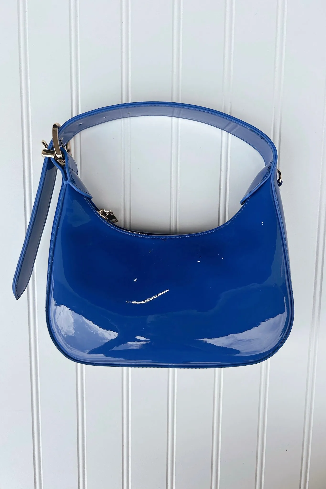 Enviable Pick Enamel Hobo Crossbody Handbag