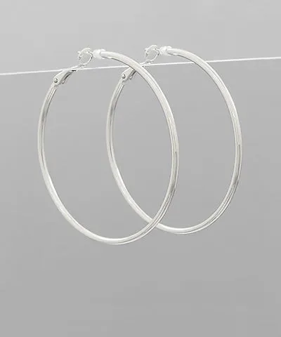 Everyday Fancy 14k Gold Dipped Hoop Earrings