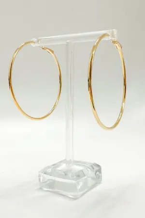 Everyday Fancy 14k Gold Dipped Hoop Earrings
