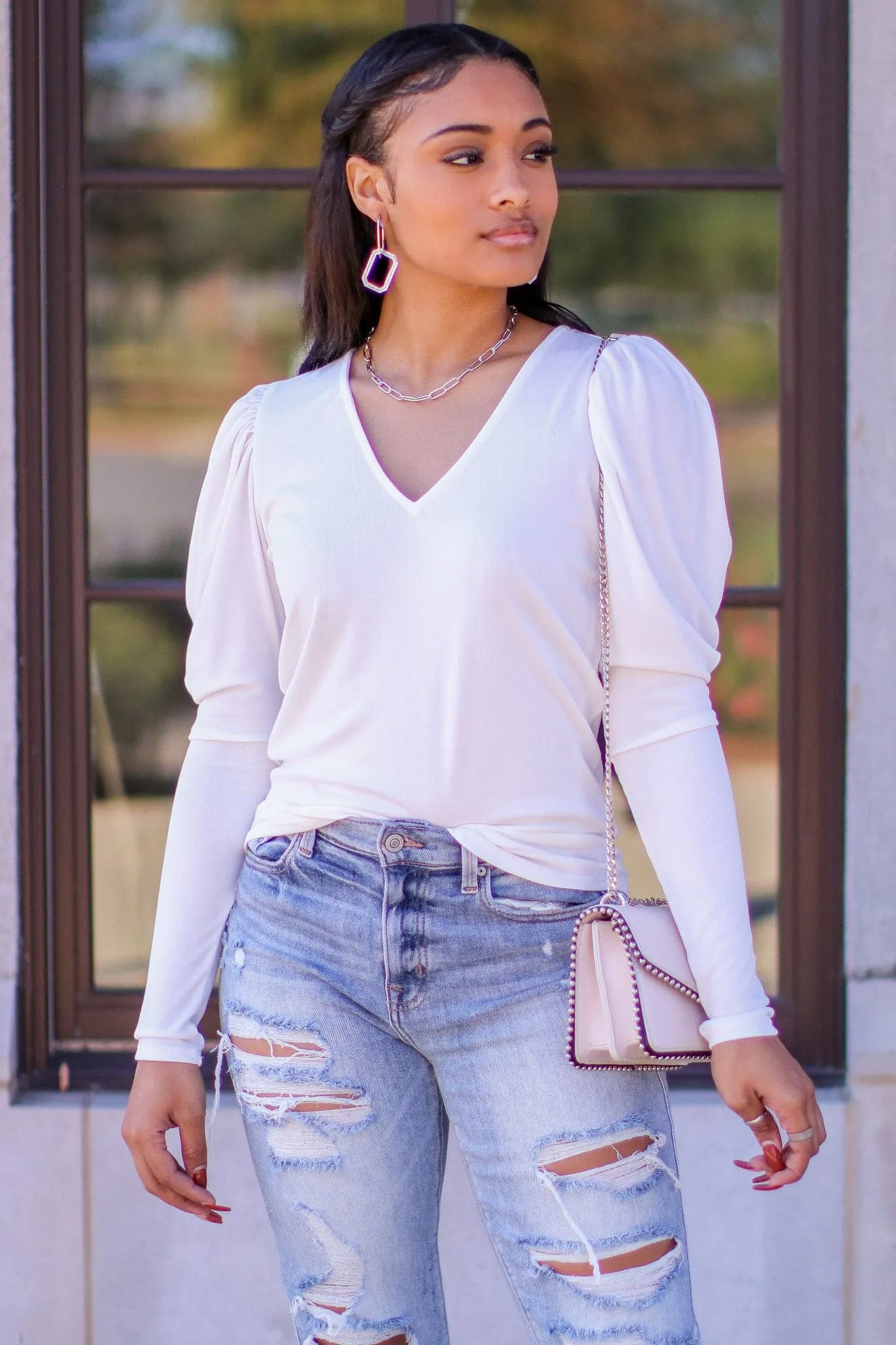 Fashion Force Puff Sleeve Knit Top - FINAL SALE
