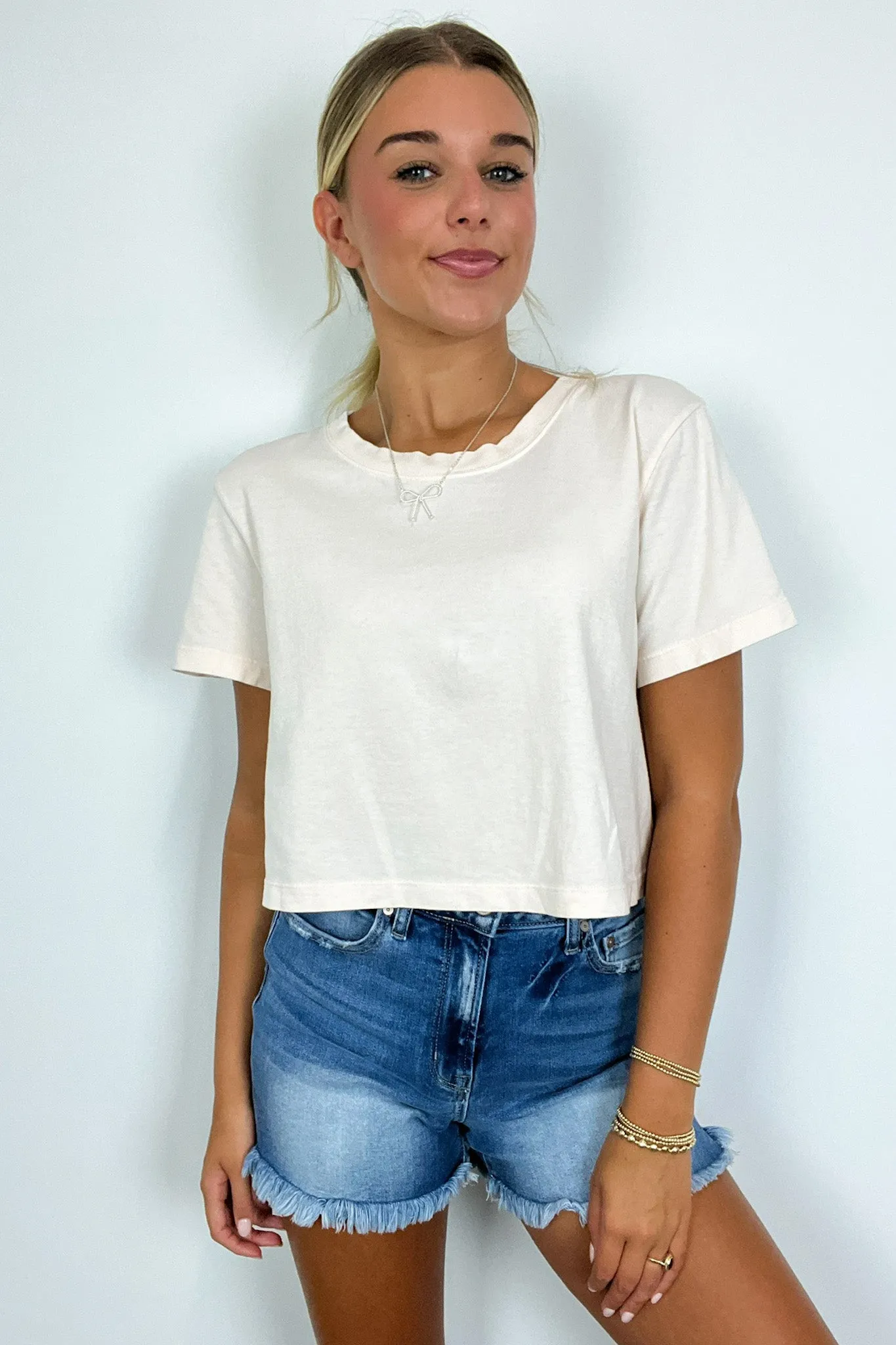 Feeling Cute Relaxed Cropped Tee - FINAL SALE