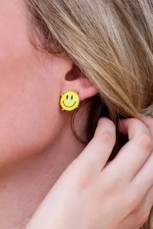Find Happiness Smiley Face Earrings