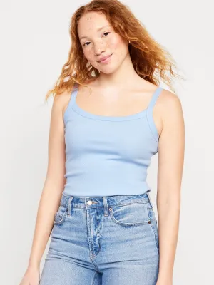 Fitted Rib-Knit Tank Top for Women