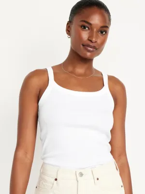 Fitted Rib-Knit Tank Top for Women