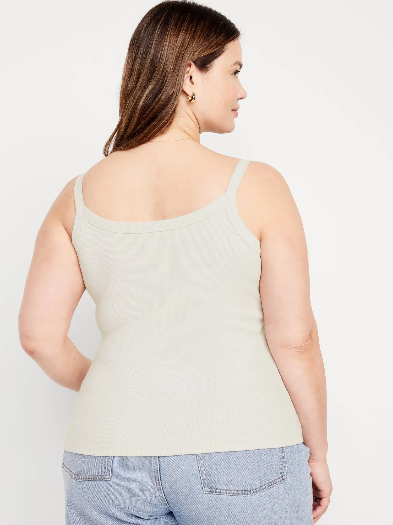 Fitted Rib-Knit Tank Top for Women