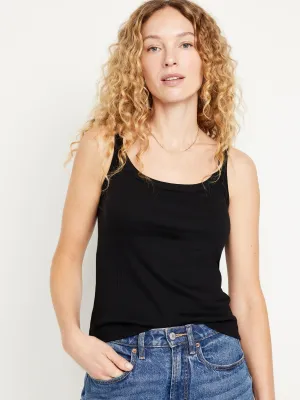 Fitted Rib-Knit Tank Top for Women