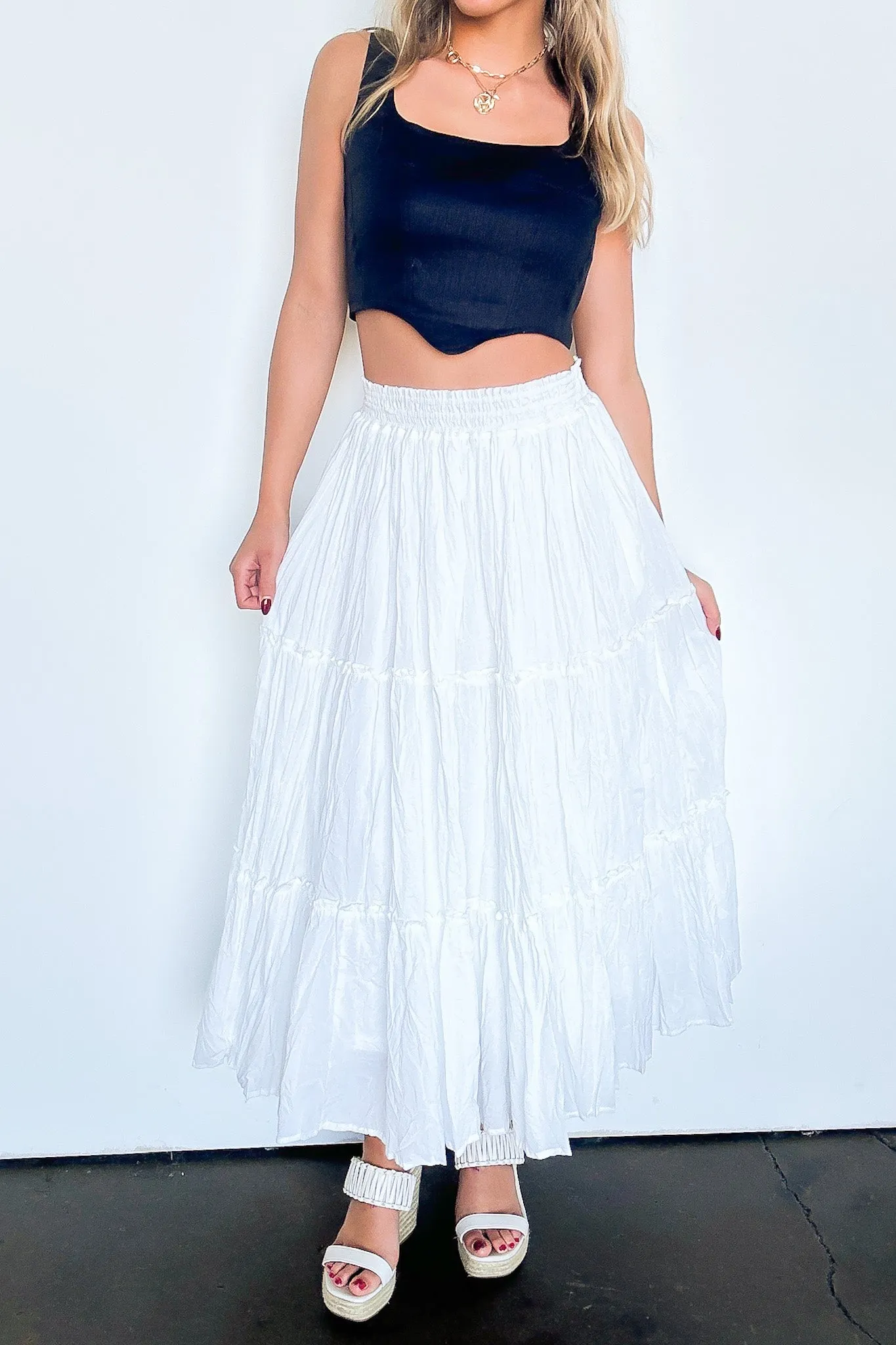 Flirtatious Crush Flowy Maxi Skirt
