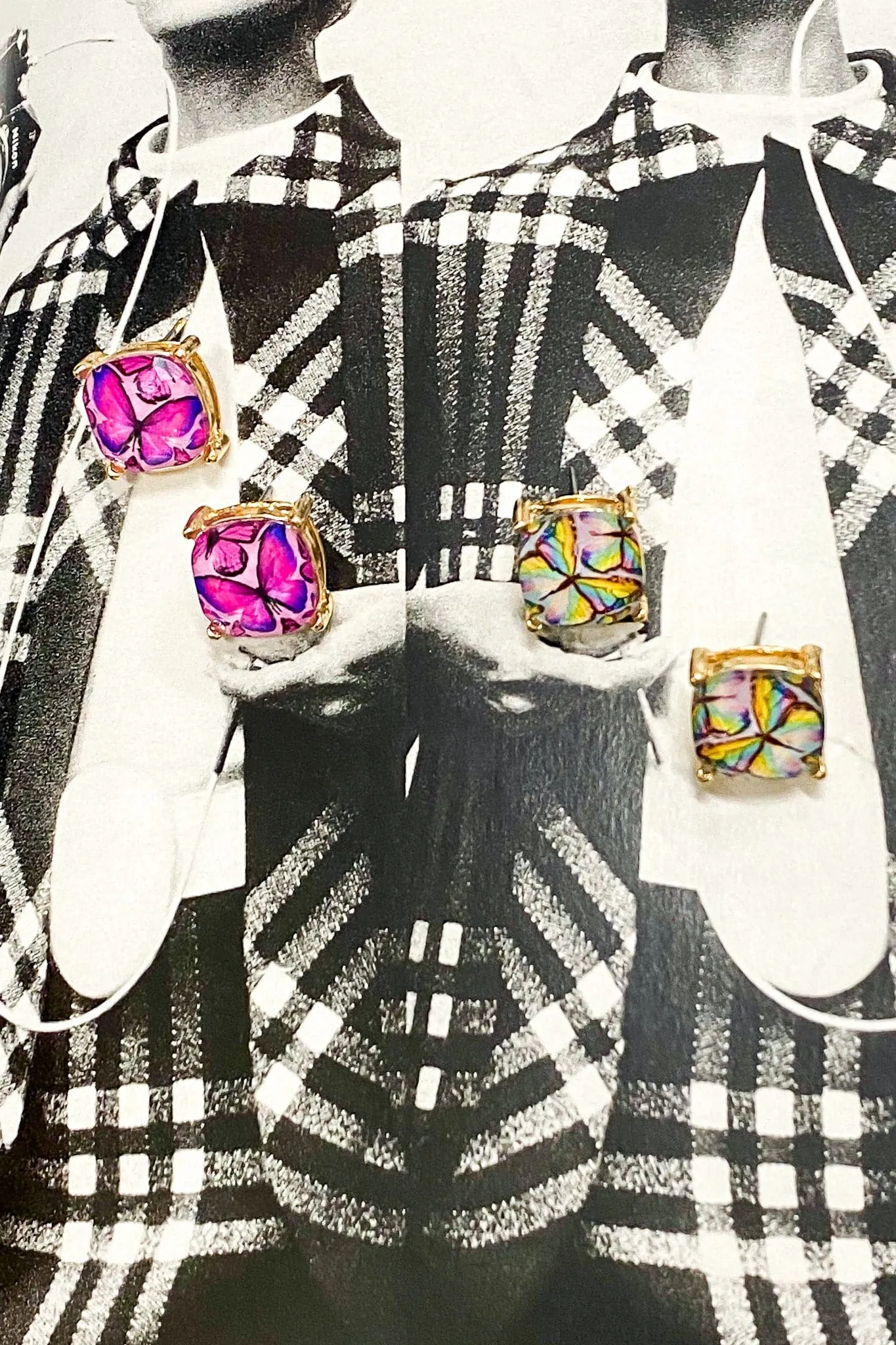 Flutter and Fly Butterfly Stud Earrings