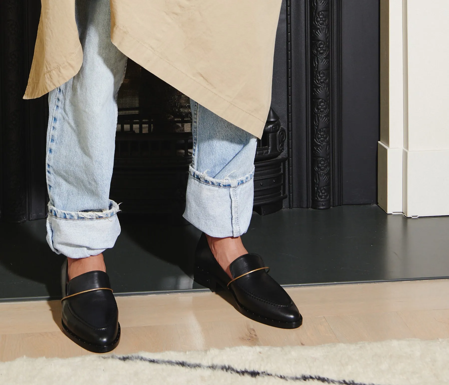 Freda Salvador Light Loafer: Black Calf