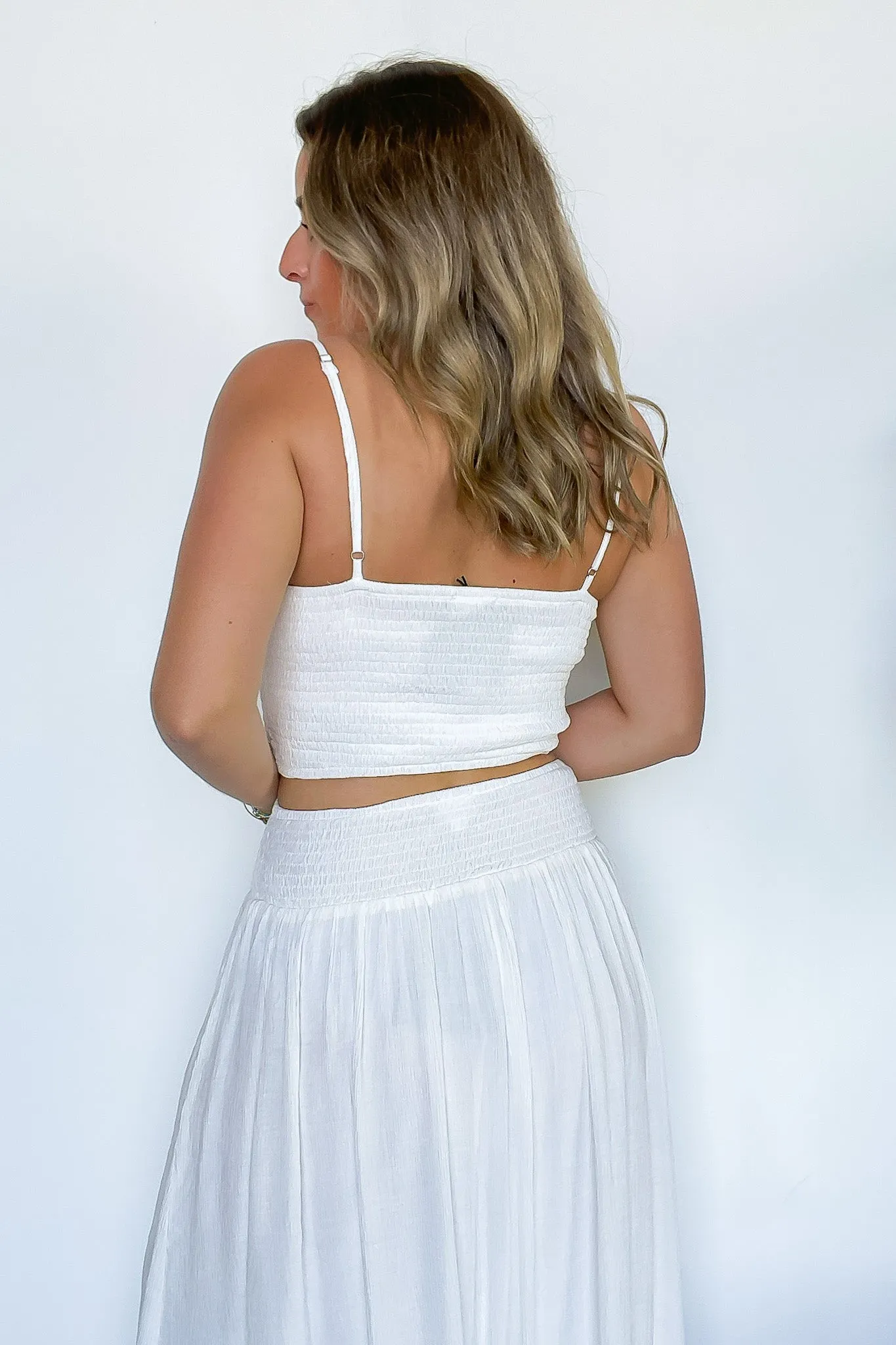 Georgiana Smocked Waist Maxi Top and Skirt Set