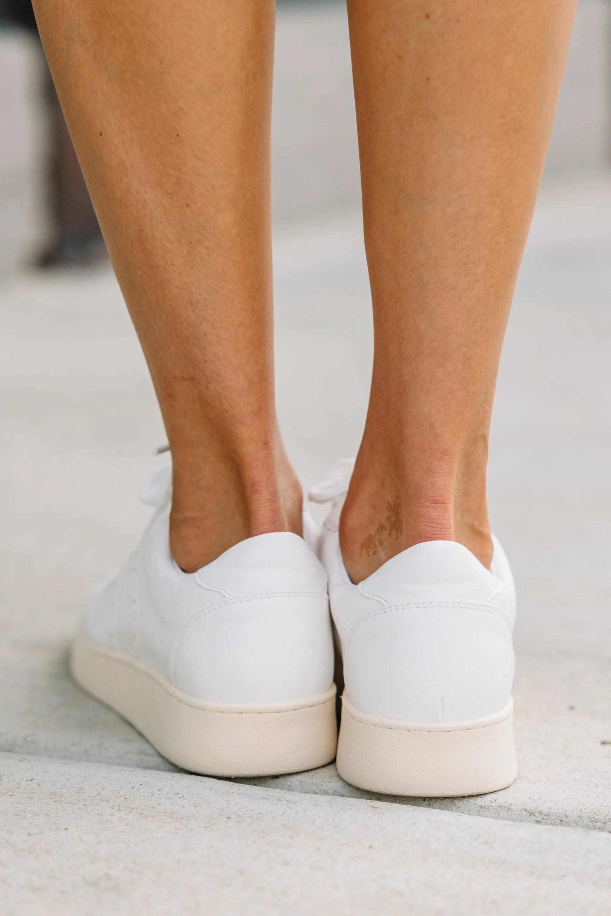 Give It A Try White Platform Sneakers