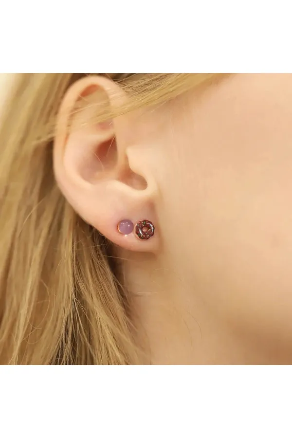 Glazed Donut Mismatched Studs