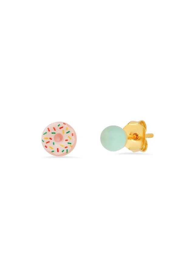 Glazed Donut Mismatched Studs
