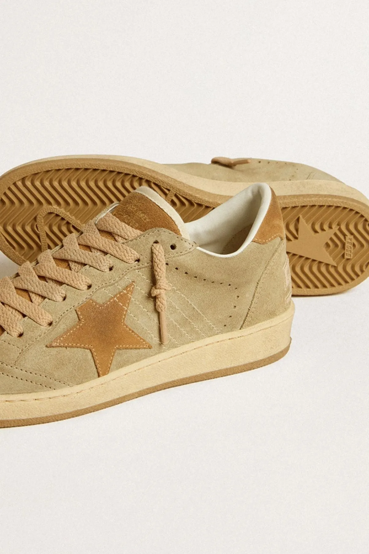 Golden Goose Ball Star Sneaker - Ice/ Tobacco GOLDEN GOOSE