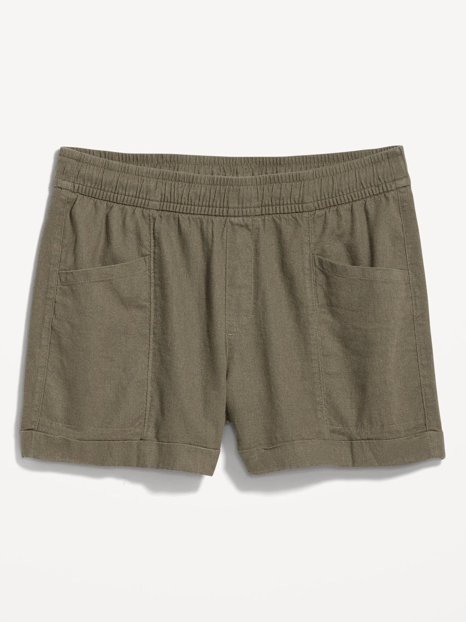 High-Waisted Linen-Blend Shorts for Women