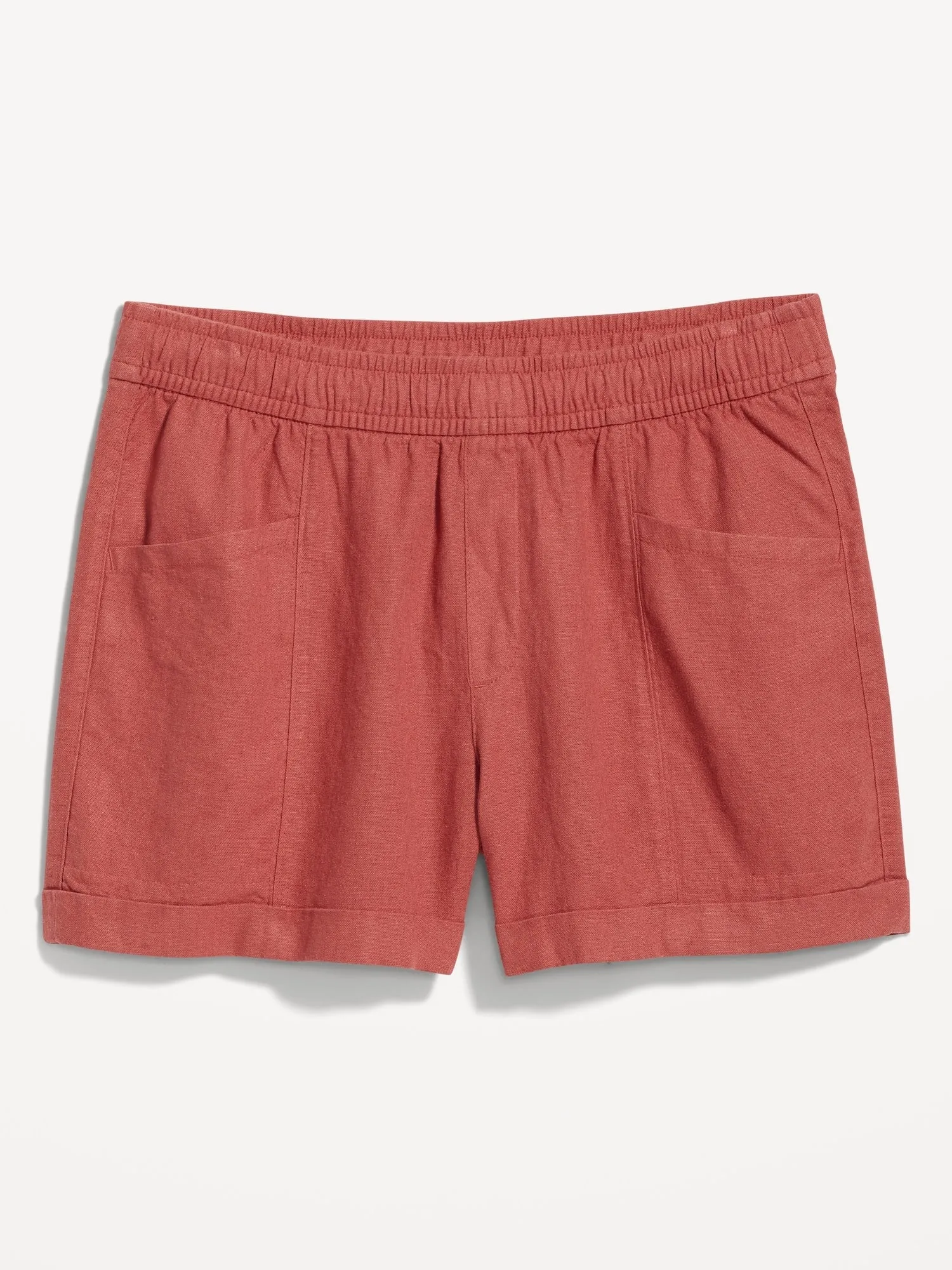 High-Waisted Linen-Blend Shorts for Women