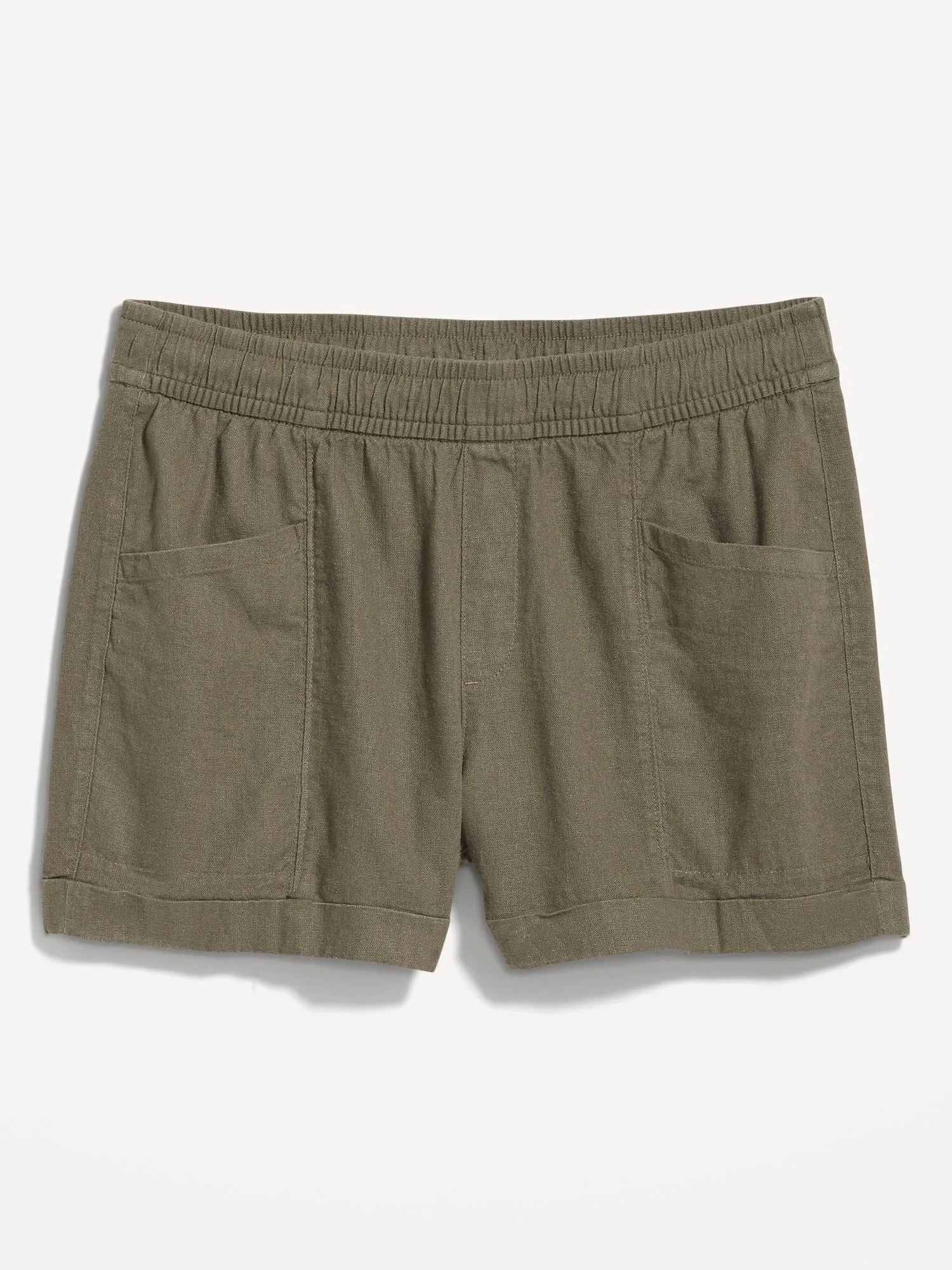 High-Waisted Linen-Blend Shorts for Women