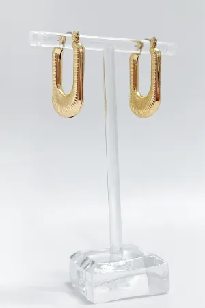 Iconic Impulse Textured U Hoop Earrings