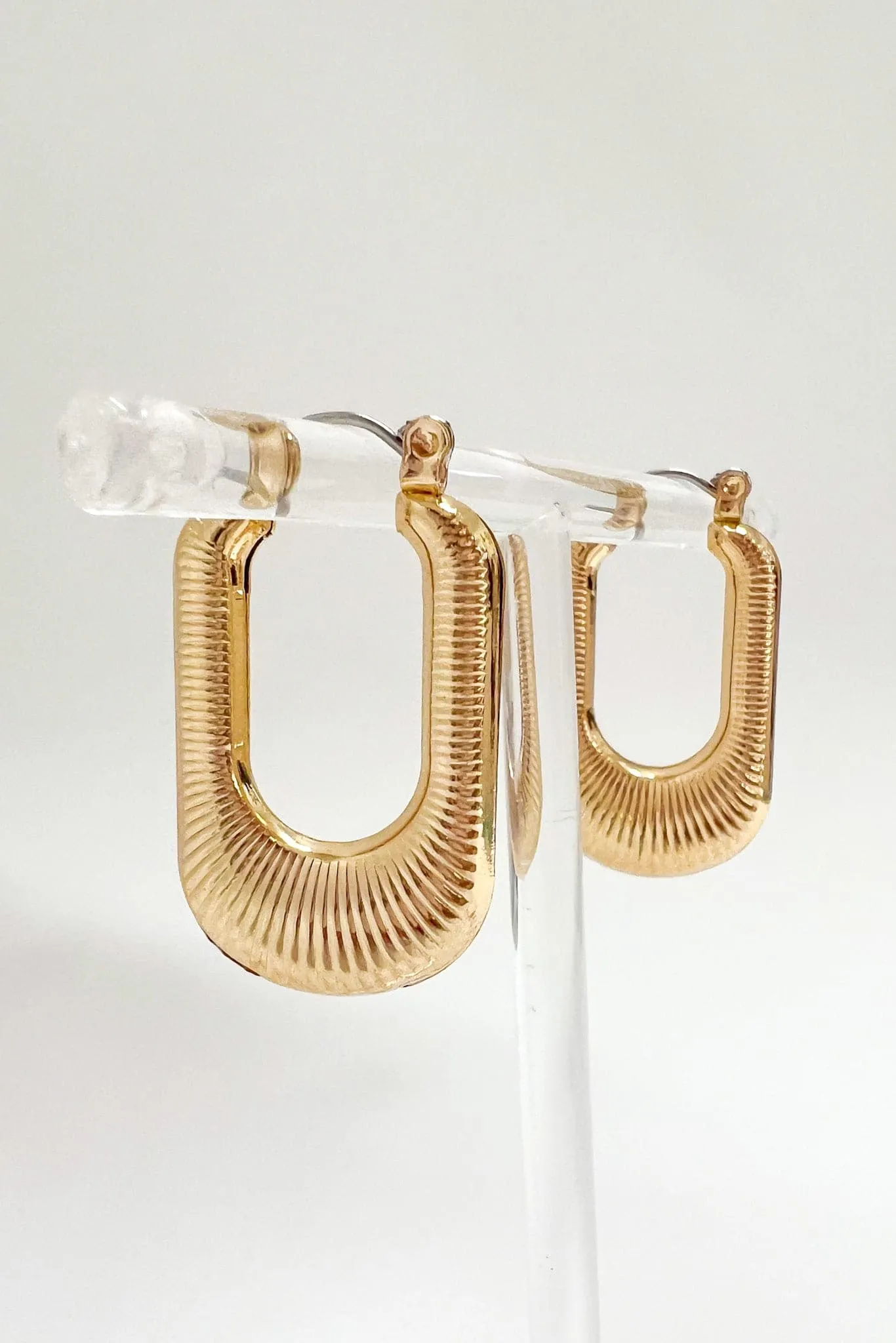 Iconic Impulse Textured U Hoop Earrings