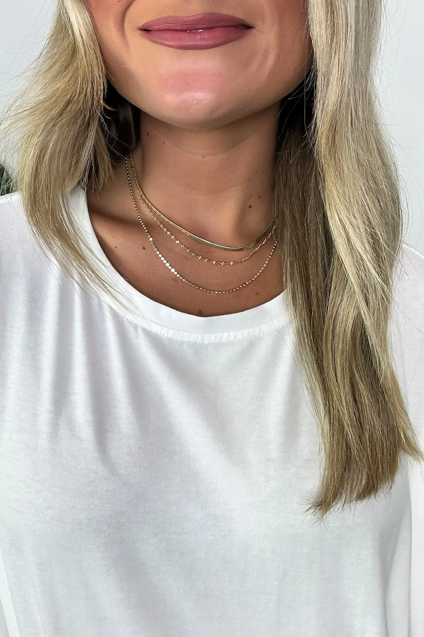 Impressive Edge Dainty Chain Layered Necklace