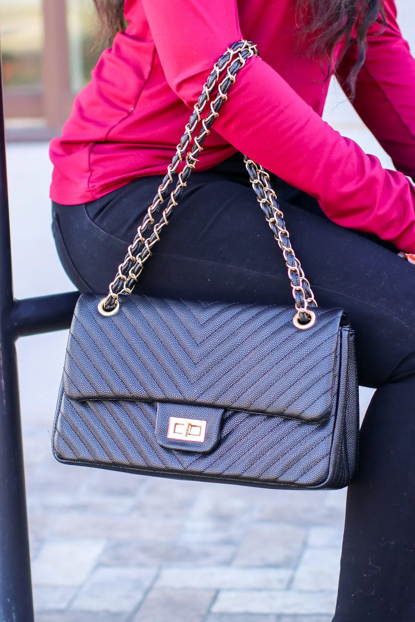 In Line with Style Quilted Flap Crossbody Bag - FINAL SALE