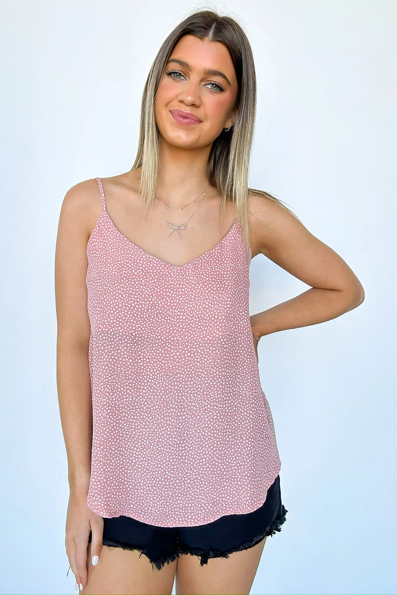Janaya V-Neck Dot Tank - FINAL SALE