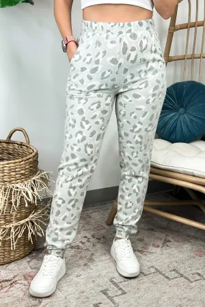 Jaxx Animal Print High Waist Joggers - FINAL SALE