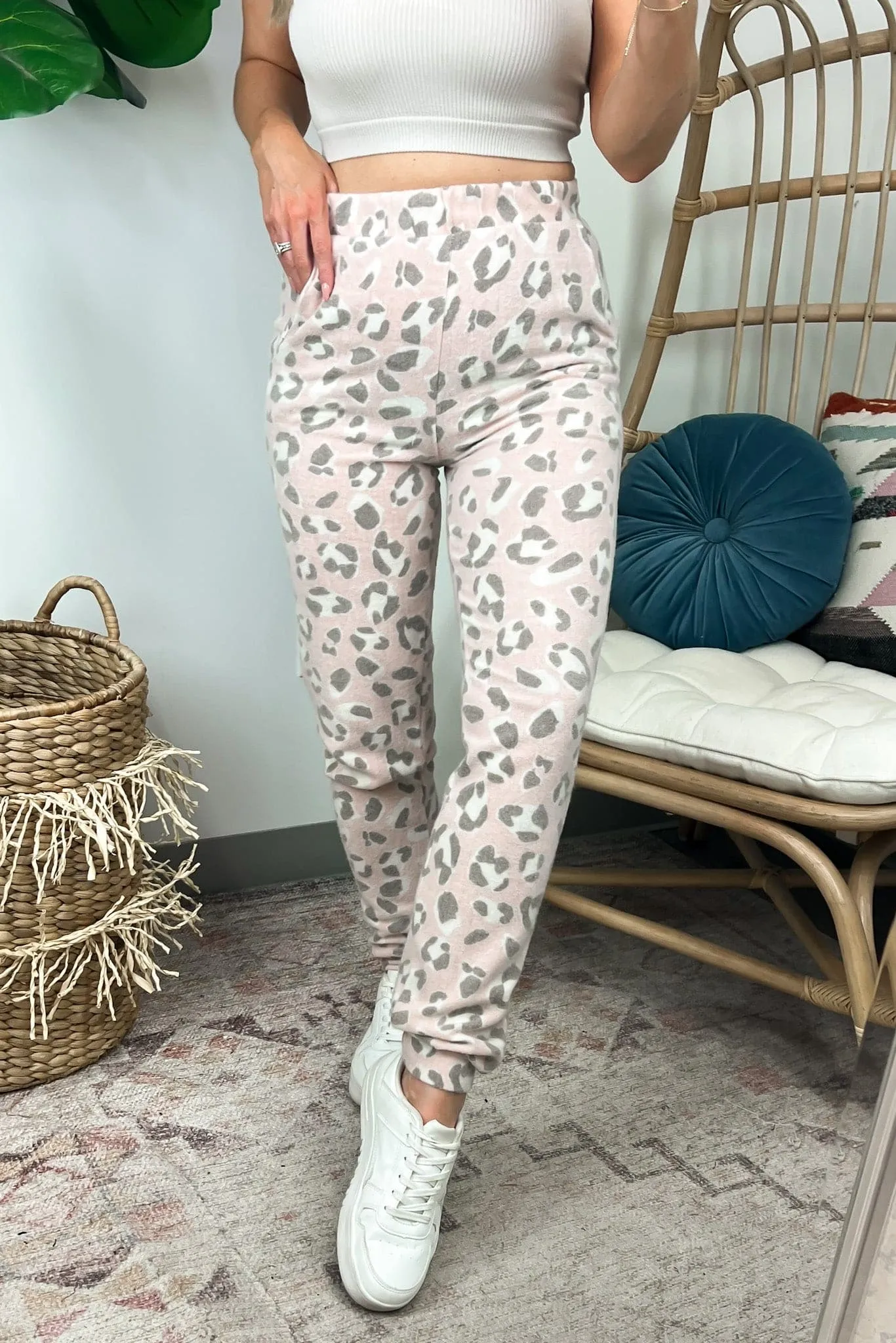 Jaxx Animal Print High Waist Joggers - FINAL SALE