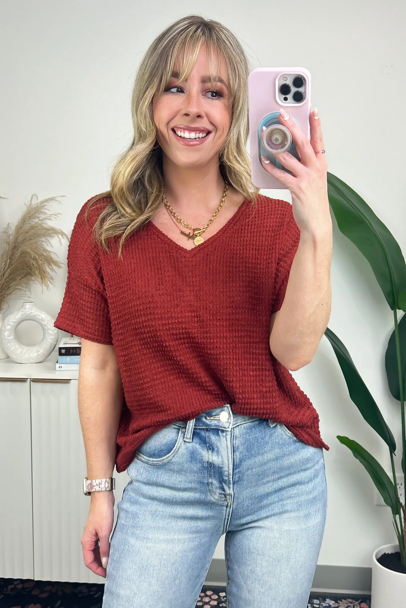 Julietta V-Neck Cropped Short Sleeve Top - BACK IN STOCK