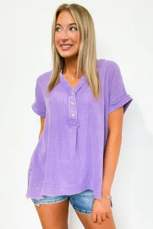 Juliette Washed Double Gauze Button Top - BACK IN STOCK