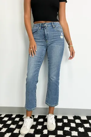 Kalina Mid Rise Slim Straight Jeans