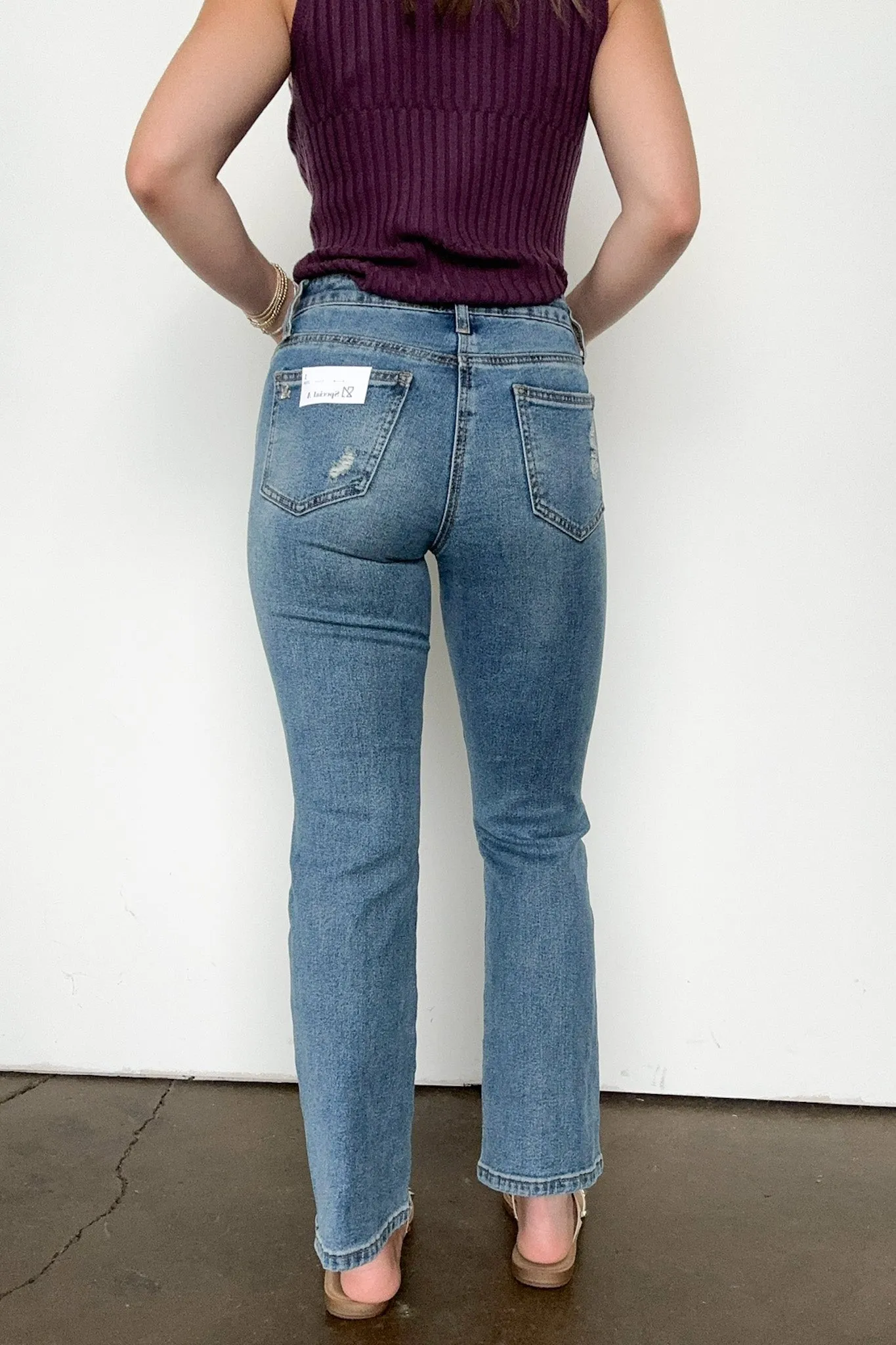Kalina Mid Rise Slim Straight Jeans