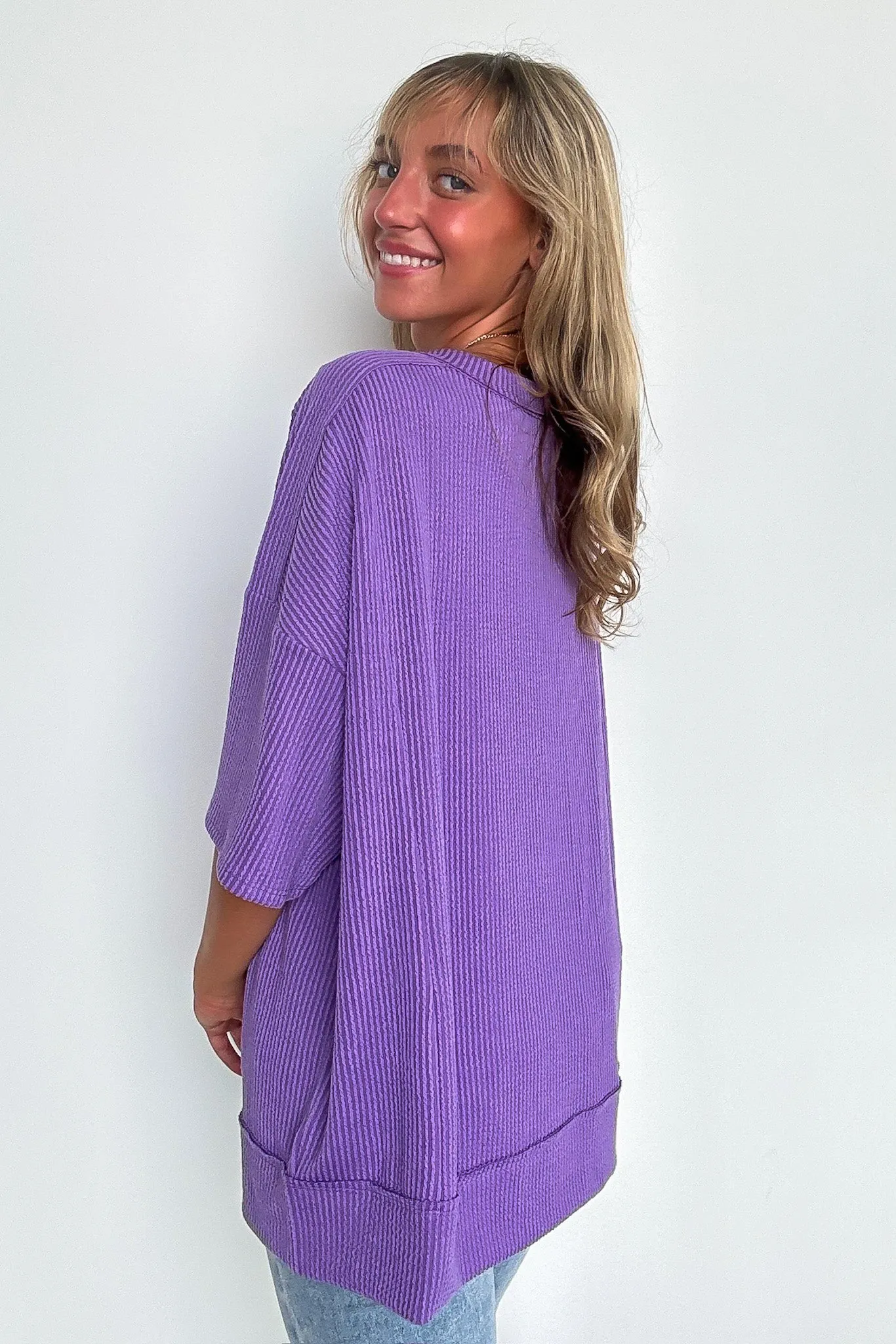 Karmyn Rib Knit Relaxed Fit Top