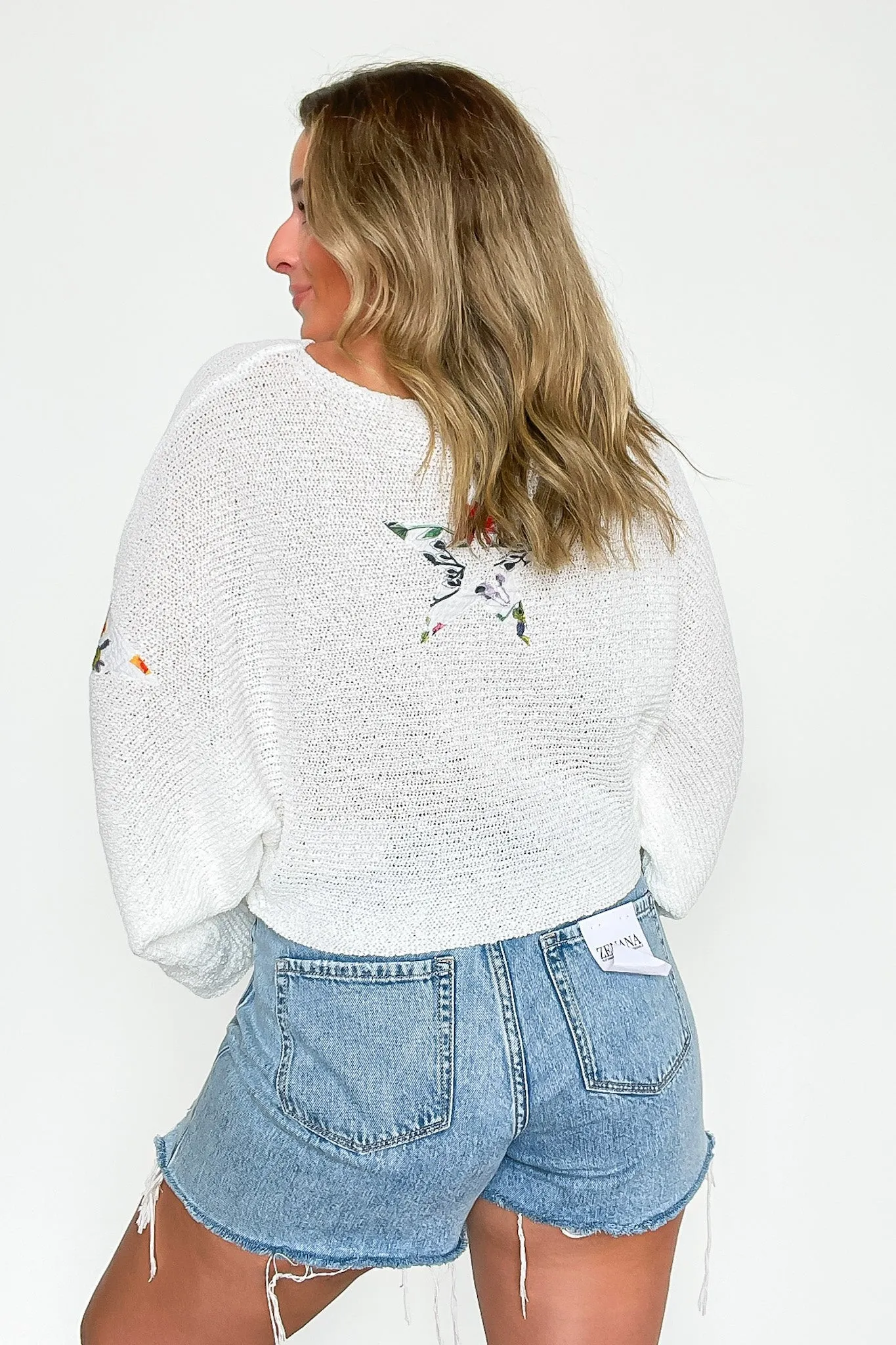 Keirah Star Floral Patch Sweater